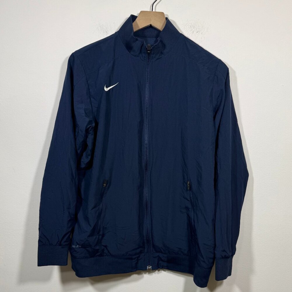 Nike Dri-Fit Youth Training Jacket Windbreaker XL Blue Mesh Lined Athleisure